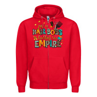 Red just a nail boss building her empire Zipper Hoodie - AdoDesignShop