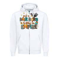 White just a nail boss building her empire Zipper Hoodie - AdoDesignShop