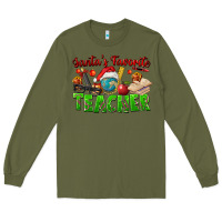 Army Green Santa's Favorite Teacher Long Sleeve Tee - FaDigitalArtStudio