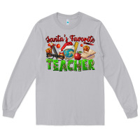 Moon Dust Santa's Favorite Teacher Long Sleeve Tee - FaDigitalArtStudio