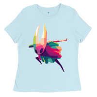 Baby Blue Hornet Hollow Knight Ladies Tee - DesigneFamous