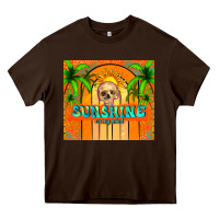 Chocolate Brown sunshine on my mind Heavy Core Tee - TumblerDesignByShophia