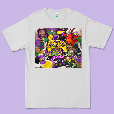 Mardi Gras Gamer Premium Tee Designed By Cowgirlartshop