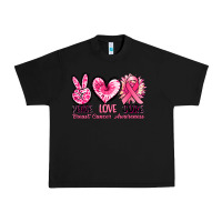 Black Peace love cure Breast Cancer Awareness Urban Heavy Tee - FaDigitalArtStudio