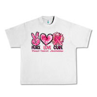 Lunar Rock Peace love cure Breast Cancer Awareness Urban Heavy Tee - FaDigitalArtStudio