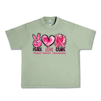 Oil Green Peace love cure Breast Cancer Awareness Urban Heavy Tee - FaDigitalArtStudio