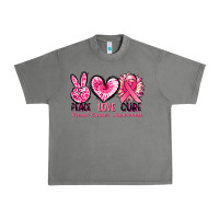 Tornado Peace love cure Breast Cancer Awareness Urban Heavy Tee - FaDigitalArtStudio
