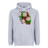 Heather Grey christmas patch Heavyweight Hoodie - AdoDesignShop