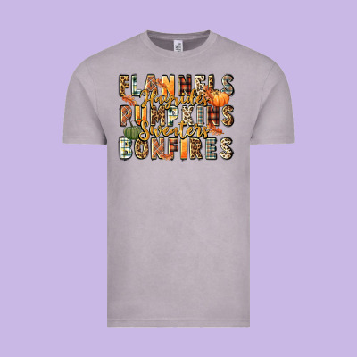 Flannels Hayrides Pumpkins  Bonfires Vintage Tee Designed By Fadigitalartstudio