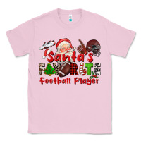 Bubblegum Pink santas favorite  football player Classic Tee - CowGirlArtShop