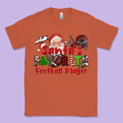 Santas Favorite  Football Player Classic Tee Designed By Cowgirlartshop