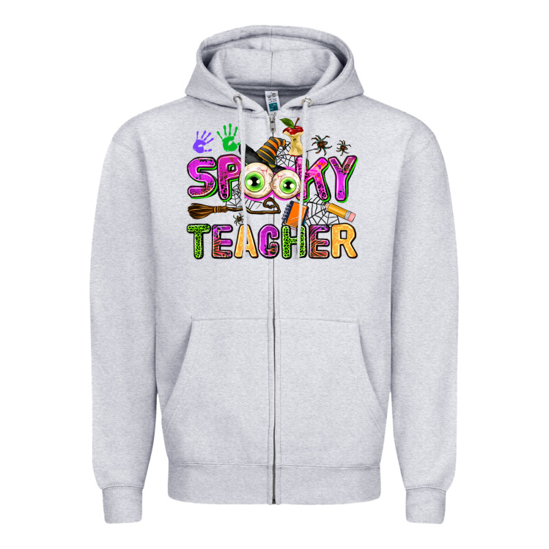 Spooky Teacher Zipper Hoodie by AdoDesignShop | Teevron