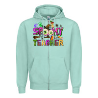 Seafoam spooky teacher Zipper Hoodie - AdoDesignShop