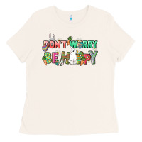 Don't Worry Be Hoppy Easter Day Ladies Tee | Teevron