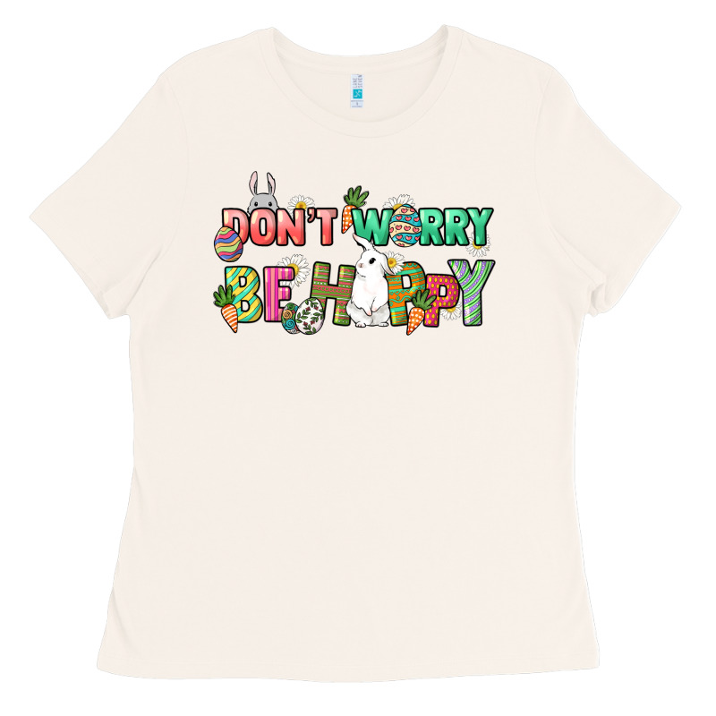 Don't Worry Be Hoppy Easter Day Ladies Tee by HowdyJamesFarm | Teevron