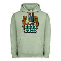Pigment Oil Green good luck Urban Hoodie - JahusDesignShop