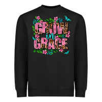 Black grow in grace Heavyweight Sweatshirt - AdoDesignShop