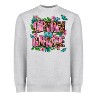 Heather Grey grow in grace Heavyweight Sweatshirt - AdoDesignShop