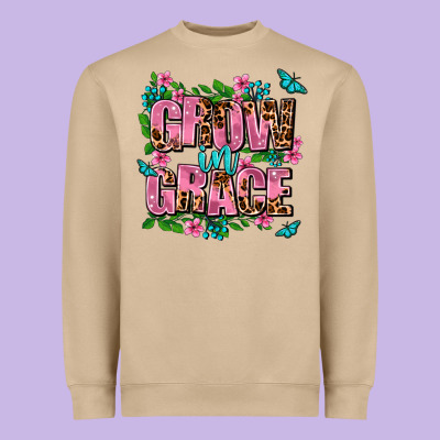 Grow In Grace Heavyweight Sweatshirt Designed By Adodesignshop
