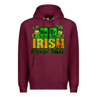 Burgundy Beer Irish Periodic table St. Patrick's Premium Hoodie - LillyAllenDesigns