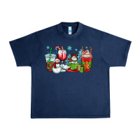 Navy christmas snowman coffee cups Urban Heavy Tee - OliviaCreatesArt