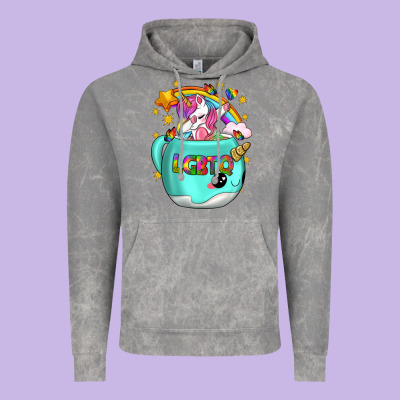 Lgbtq Unicorn And Narwhal Mug Vintage Hoodie Designed By Bundleandbundleshop