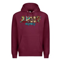 Burgundy army mom christmas Premium Hoodie - Jasminsmagicworld