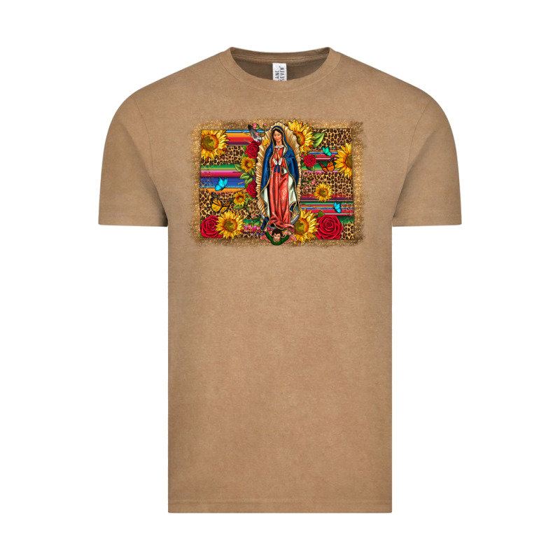 Our Lady Of Guadalupe Glitter Leopard Flowers Vintage Tee by FaDigitalArtStudio | Teevron