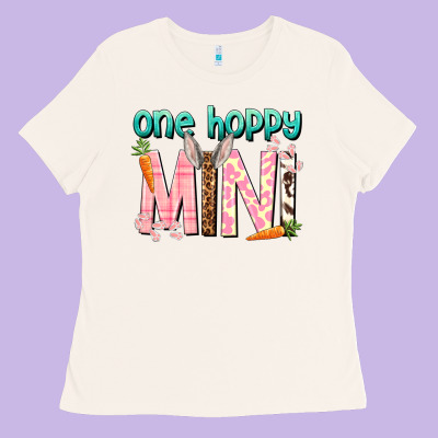 One Hoppy Mini Easter Day Ladies Tee Designed By Howdyjamesfarm