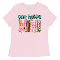 Bubblegum Pink One hoppy Mini Easter Day Ladies Tee - HowdyJamesFarm
