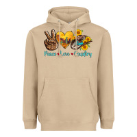 Mushroom peace love country cowhide cowboy hat Heavyweight Hoodie - AdoDesignShop