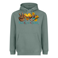 Sage peace love country cowhide cowboy hat Heavyweight Hoodie - AdoDesignShop