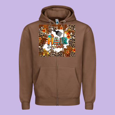 Hair Tech Zipper Hoodie Designed By Adodesignshop