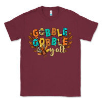 Burgundy gobble gobble yall Classic Tee - CowGirlArtShop