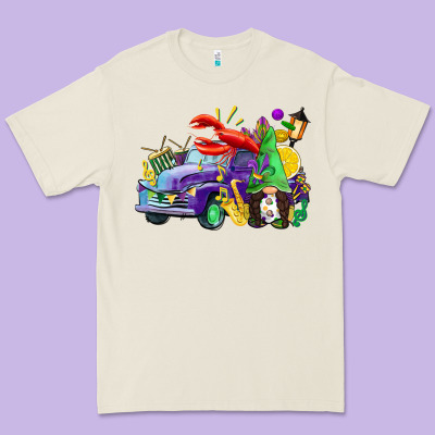 Mardi Gras Gnome On The Truck Premium Tee Designed By Cowgirlartshop
