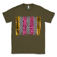 Army Green race leopard brush stroke Classic Tee - Artiststas