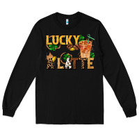 Black lucky a latte Long Sleeve Tee - FaDigitalArtStudio