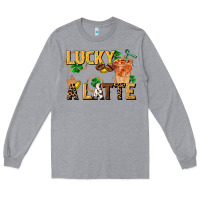 Heather Grey lucky a latte Long Sleeve Tee - FaDigitalArtStudio