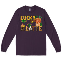 Plum lucky a latte Long Sleeve Tee - FaDigitalArtStudio