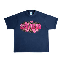 Navy Survivor Breast Cancer Urban Heavy Tee - FaDigitalArtStudio