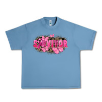Pebble Blue Survivor Breast Cancer Urban Heavy Tee - FaDigitalArtStudio
