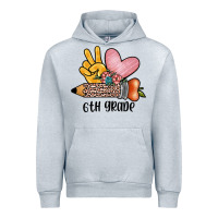 Heather Grey peace love 6th grade Urban Hoodie - JahusDesignShop