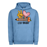 Peace Love 6th Grade Urban Hoodie | Teevron