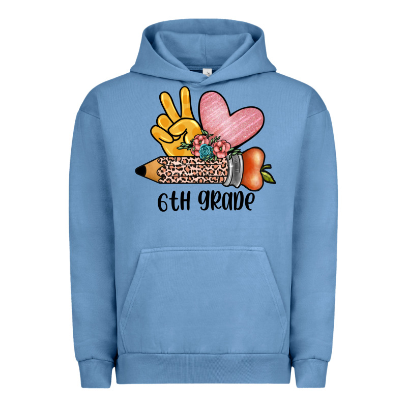 Peace Love 6th Grade Urban Hoodie by JahusDesignShop | Teevron