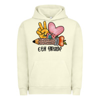 Pigment Pistachio peace love 6th grade Urban Hoodie - JahusDesignShop