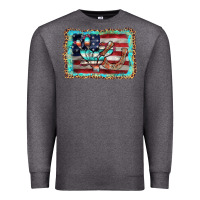 Charcoal Heather flag cactus horseshoe Premium Sweatshirt - AdoDesignShop