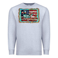 Heather Grey flag cactus horseshoe Premium Sweatshirt - AdoDesignShop