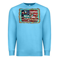 Ocean Blue flag cactus horseshoe Premium Sweatshirt - AdoDesignShop
