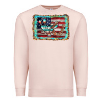 Pale Pink flag cactus horseshoe Premium Sweatshirt - AdoDesignShop