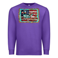 Purple flag cactus horseshoe Premium Sweatshirt - AdoDesignShop